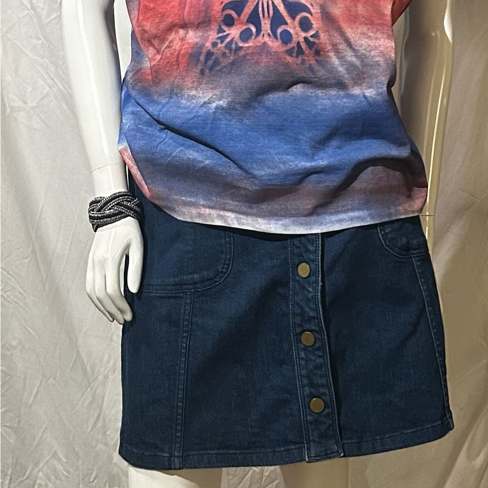 Boden Dark Blue Denim Mini Skirt